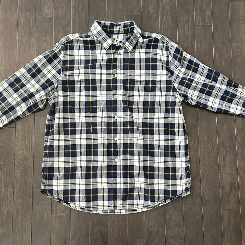 Blue, Yellow & White Mossimo Supply XL Flannel Shirt 100% Cotton - Picture 4 of 11